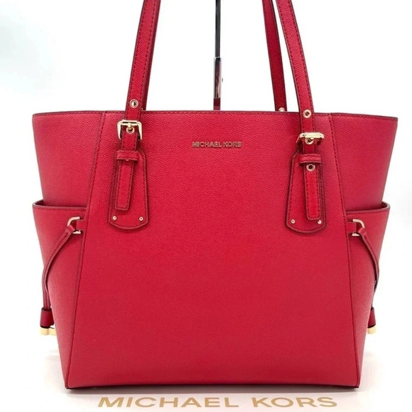 Michael Kors Voyager Tote Bag Red - Picture 1 of 12